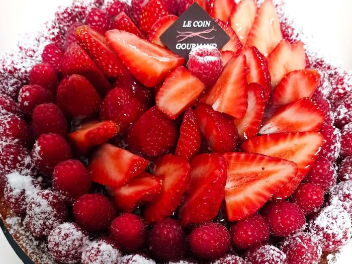 Boulangerie à Dieulefit le coin gourmand et sa tarte framboises fraises